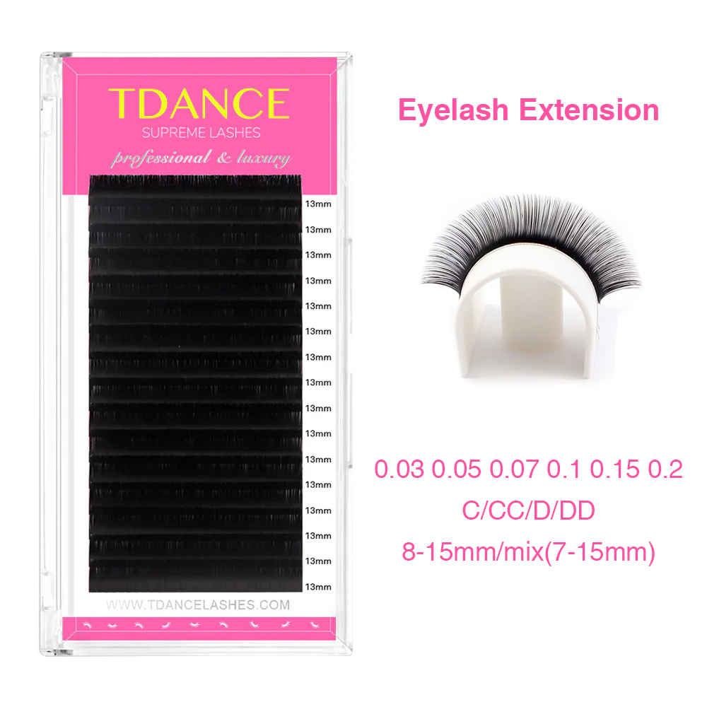 Eyelash Extension Human Hair - TDANCE ekstensi bulu mata 16 baris