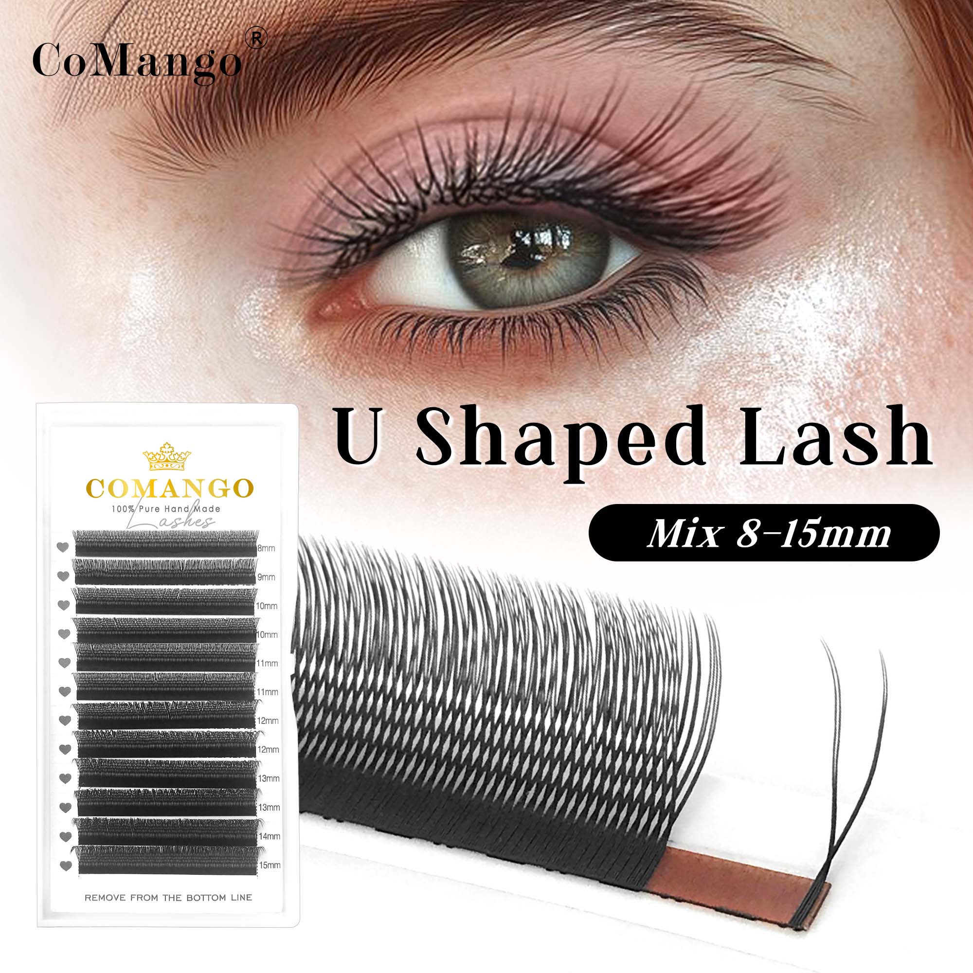 Eyelash Extension Human Hair - CoMango Bulu mata U YY ekstensi