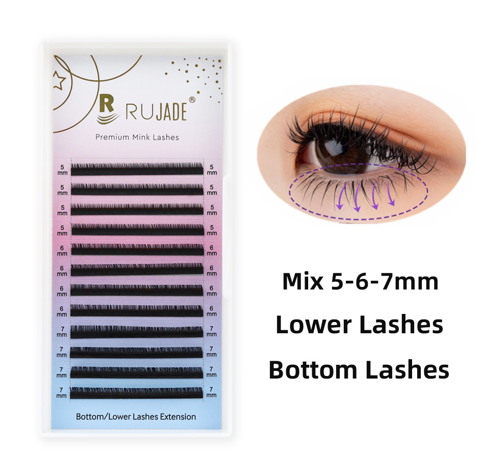 Eyelash Extension For Asian Eyes - Bulu Mata Bawah Campuran 5 6