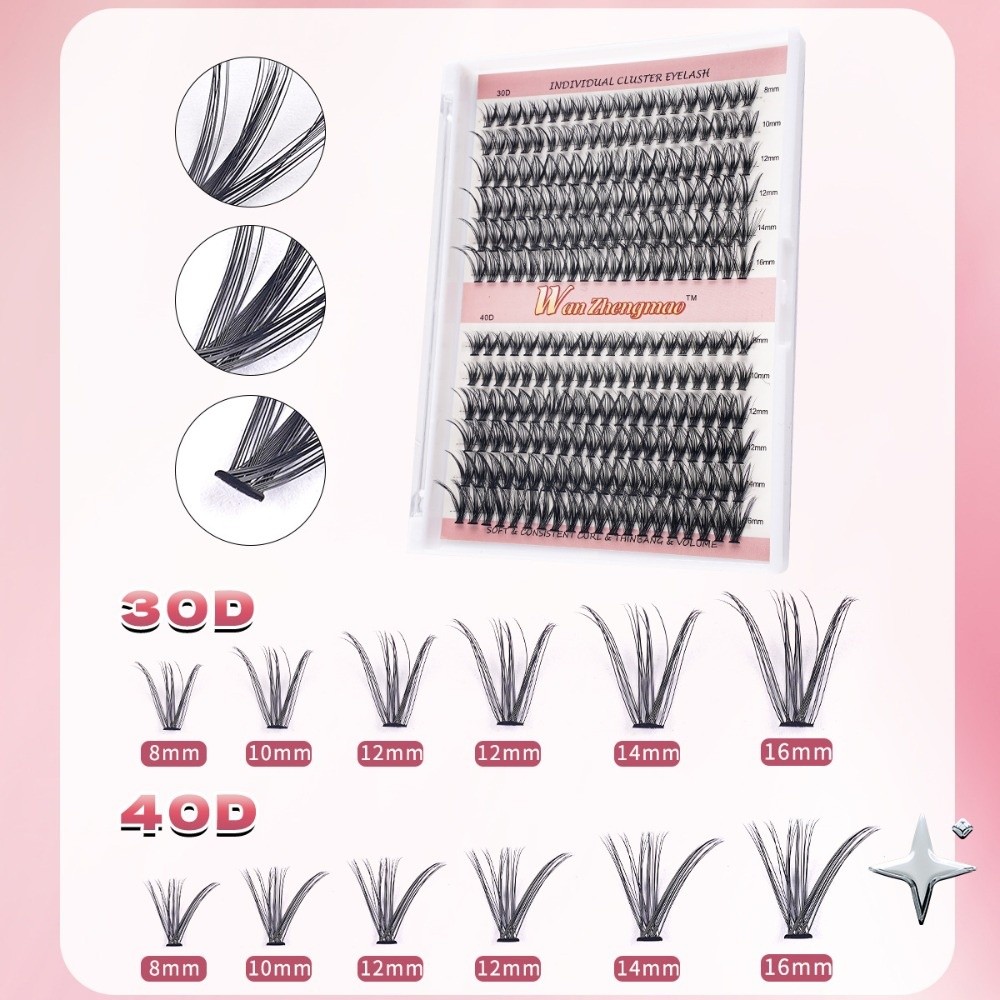 Eyelash Extension Look - Bulu Mata Palsu Panjang 8-16mm, Perekat