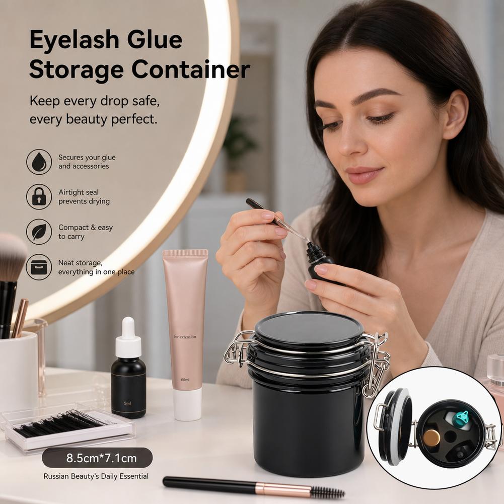 Wadah Penyimpanan Lem Bulu Mat - Eyelash Extension Look ulasan dan harga