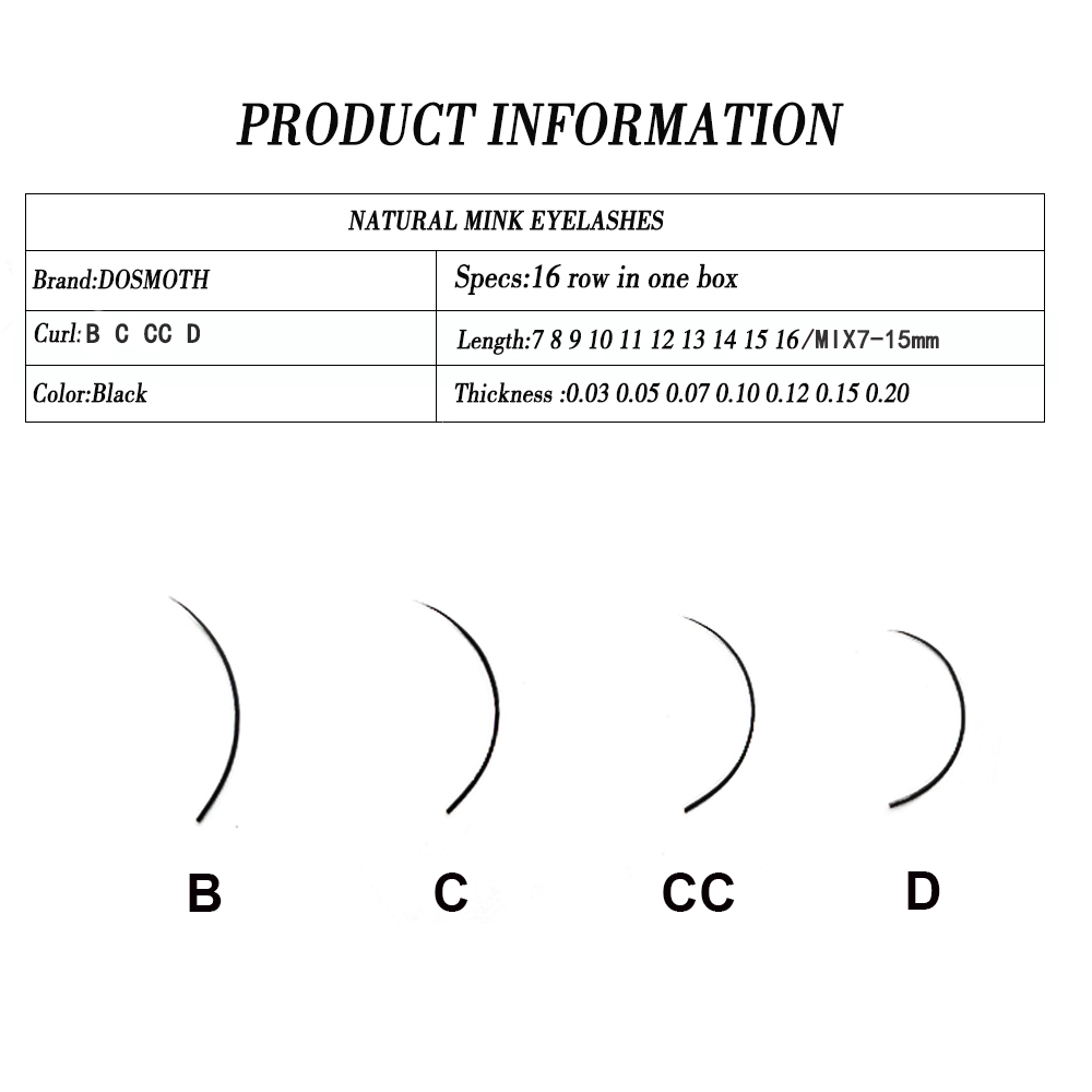 DOSMOTH 10 Kotak, 16 Baris, Bu - Eyelash Extension For Asian Eyes ulasan dan harga